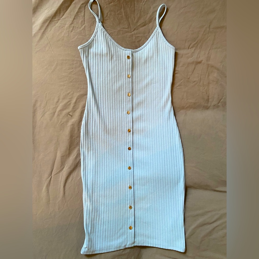 Love J Light Blue Form Fitting Dress